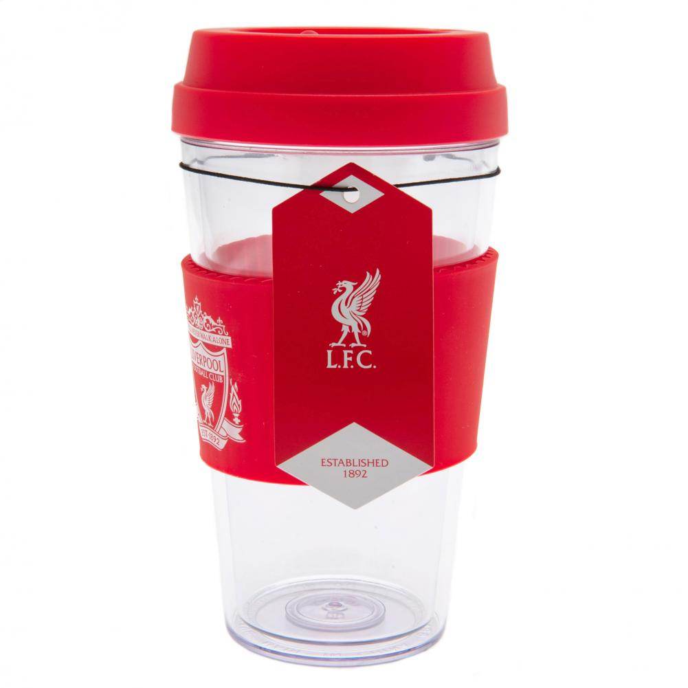 Liverpool FC Crest Silicone Grip Travel Mug - Gift Arch