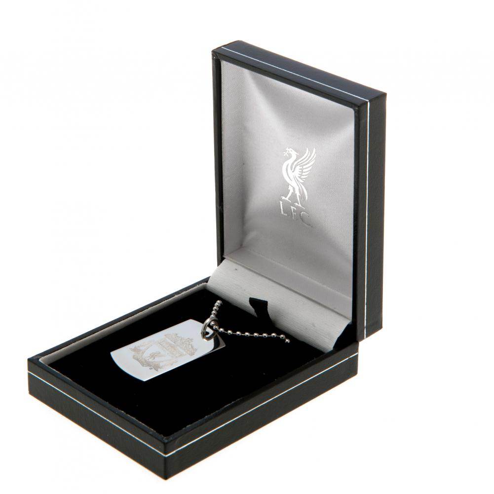 Liverpool FC Engraved Dog Tag & Chain CR - Gift Arch