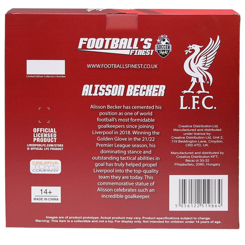 Liverpool FC Football's Finest Alisson Becker Premium 60cm Statue - Gift Arch