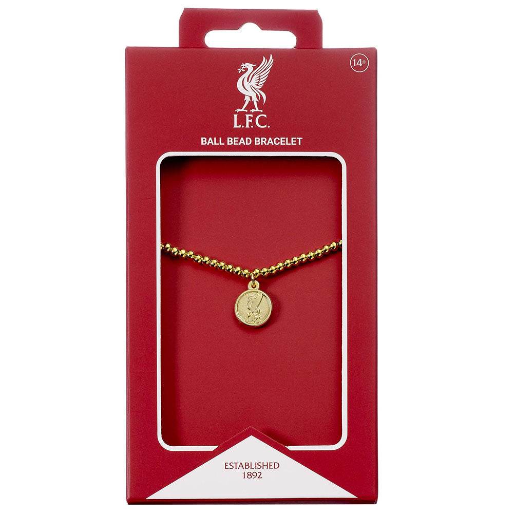Liverpool FC Gold Finish Bead Bracelet - Gift Arch