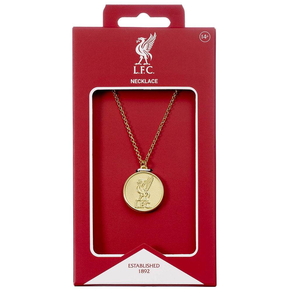 Liverpool FC Gold Finish Crest Necklace - Gift Arch