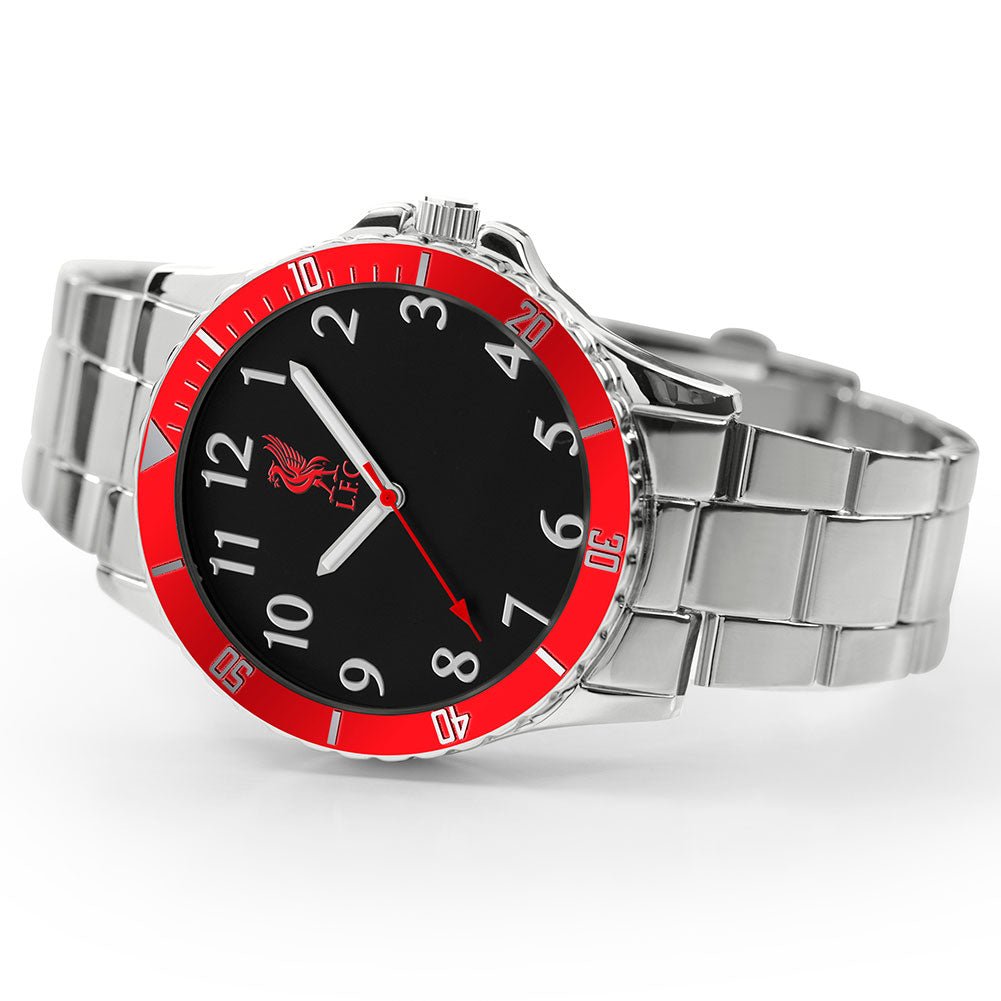 Liverpool FC Mens Red & Silver Bracelet Watch - Gift Arch