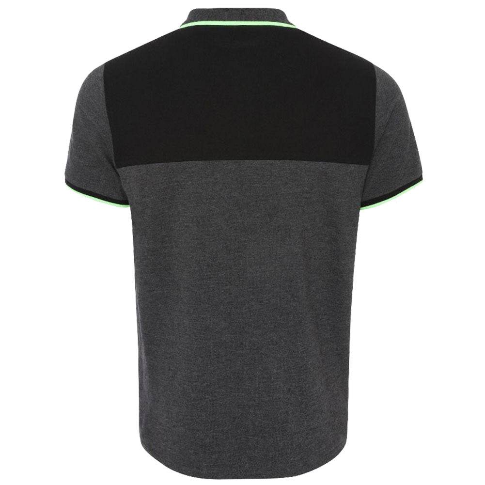 Liverpool FC Neon Panel Polo Mens Charcoal Small - Gift Arch