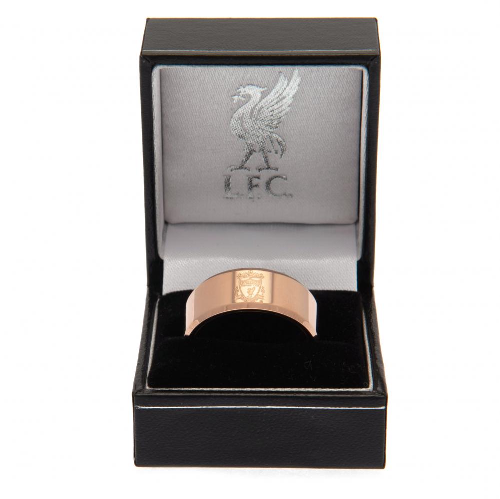 Liverpool FC Rose Gold Plated Ring Large - Gift Arch