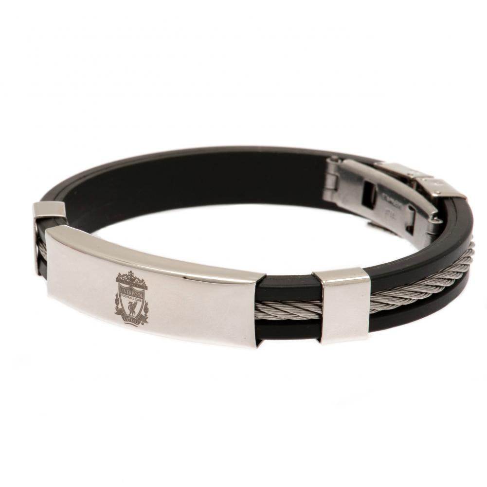 Liverpool FC Silver Inlay Silicone Bracelet - Gift Arch