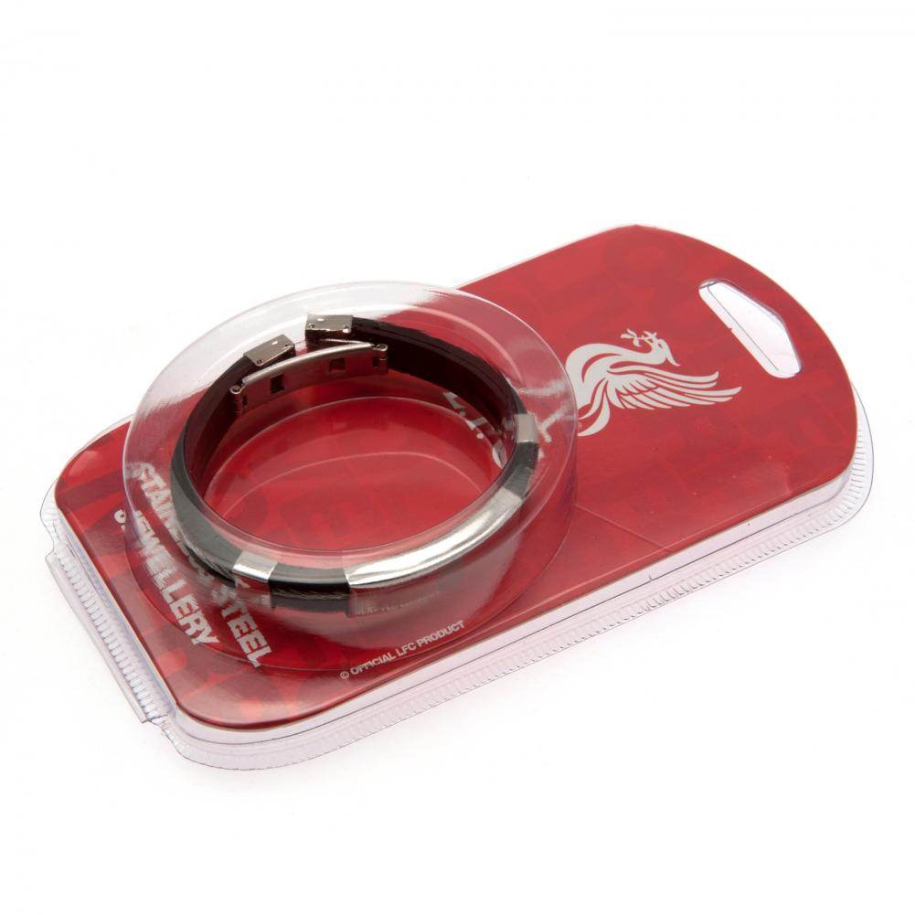 Liverpool FC Silver Inlay Silicone Bracelet - Gift Arch
