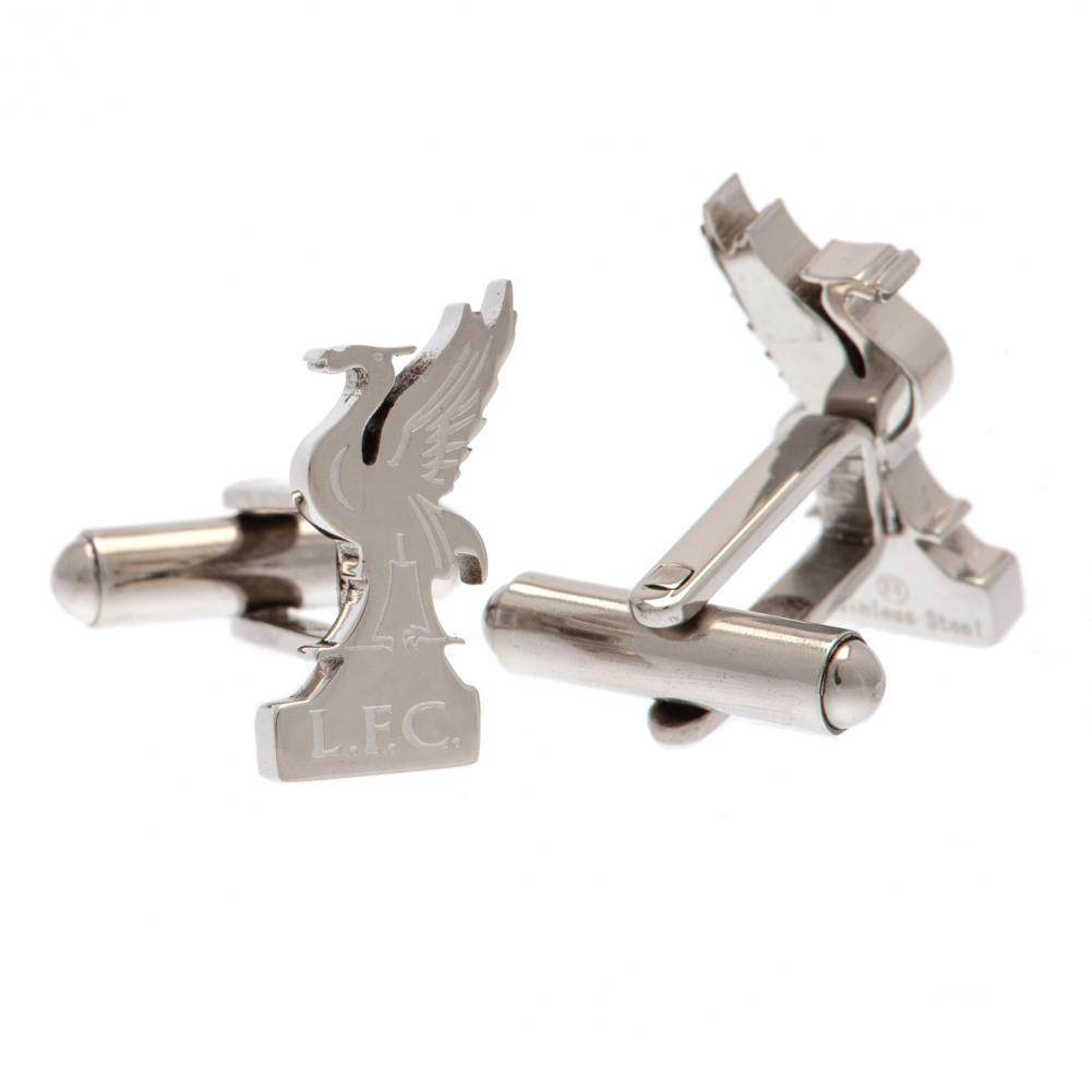 Liverpool FC Stainless Steel Formed Liverbird Cufflinks - Gift Arch