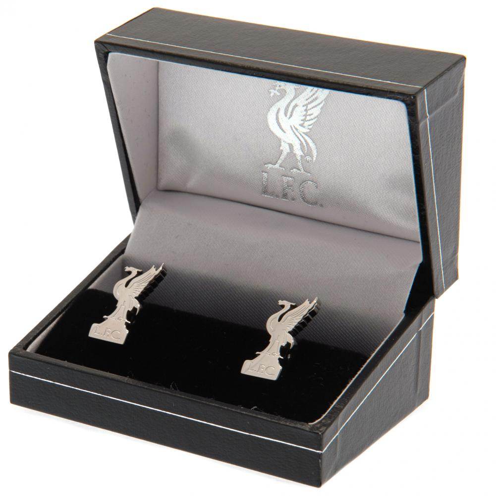 Liverpool FC Stainless Steel Formed Liverbird Cufflinks - Gift Arch