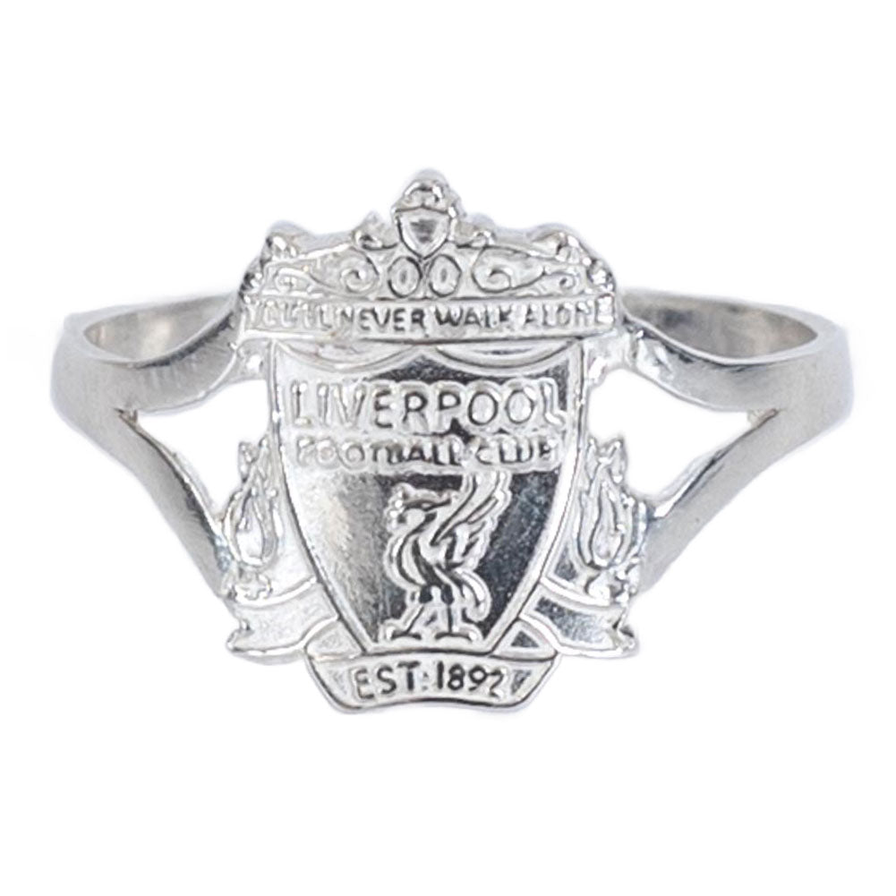 Liverpool FC Sterling Silver Split Shank Ring Large - Gift Arch