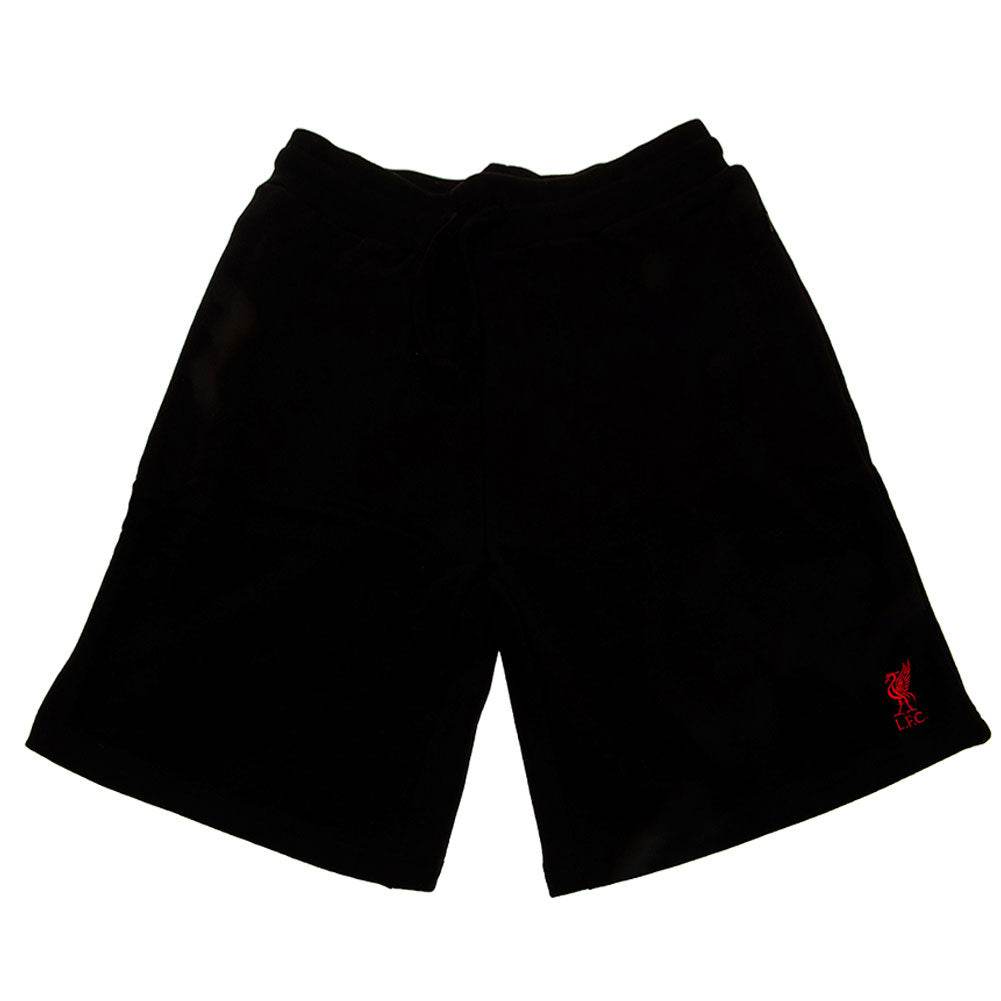 Liverpool FC Sweat Shorts Mens Black Small - Gift Arch
