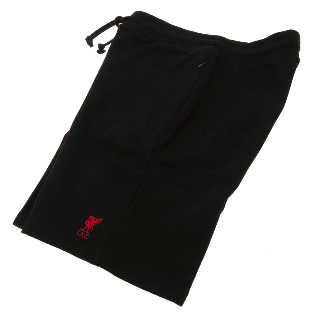 Liverpool FC Sweat Shorts Mens Black Small - Gift Arch