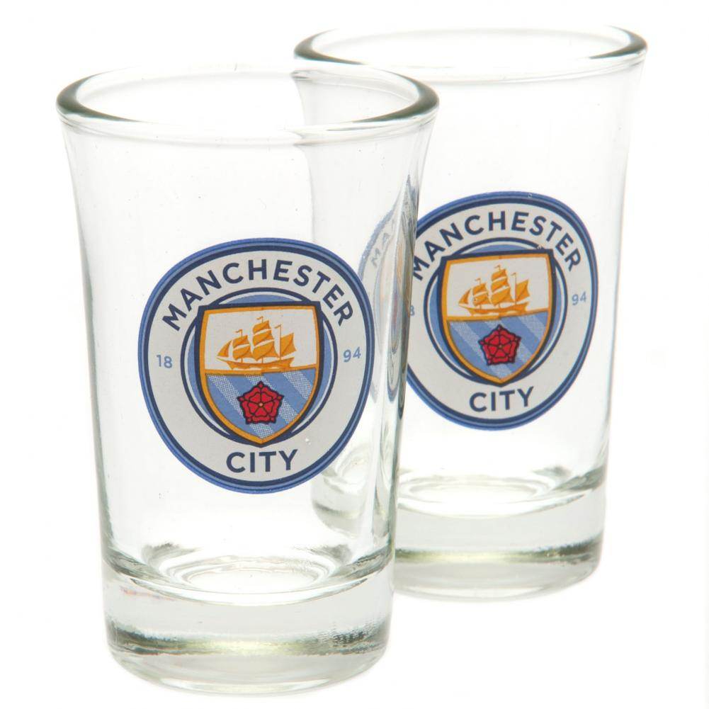 Manchester City FC 2pk Shot Glass Set - Gift Arch