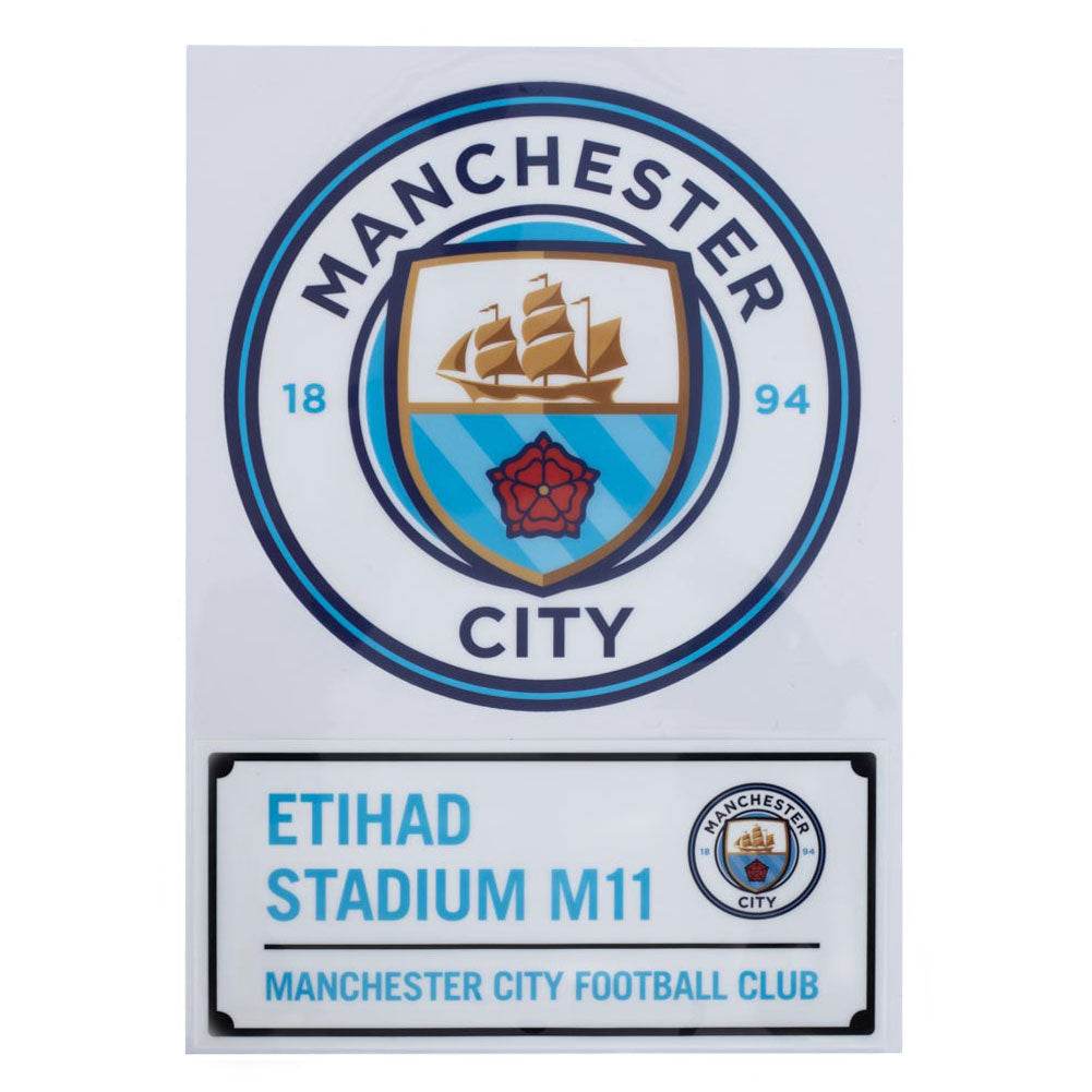 Manchester City FC A4 Car Decal - Gift Arch