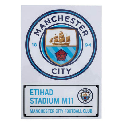 Manchester City FC A4 Car Decal - Gift Arch