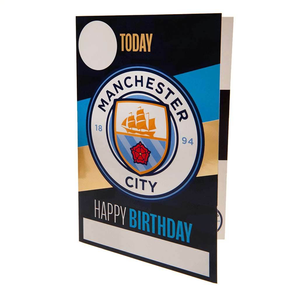 Manchester City FC Birthday Card With Stickers - Gift Arch