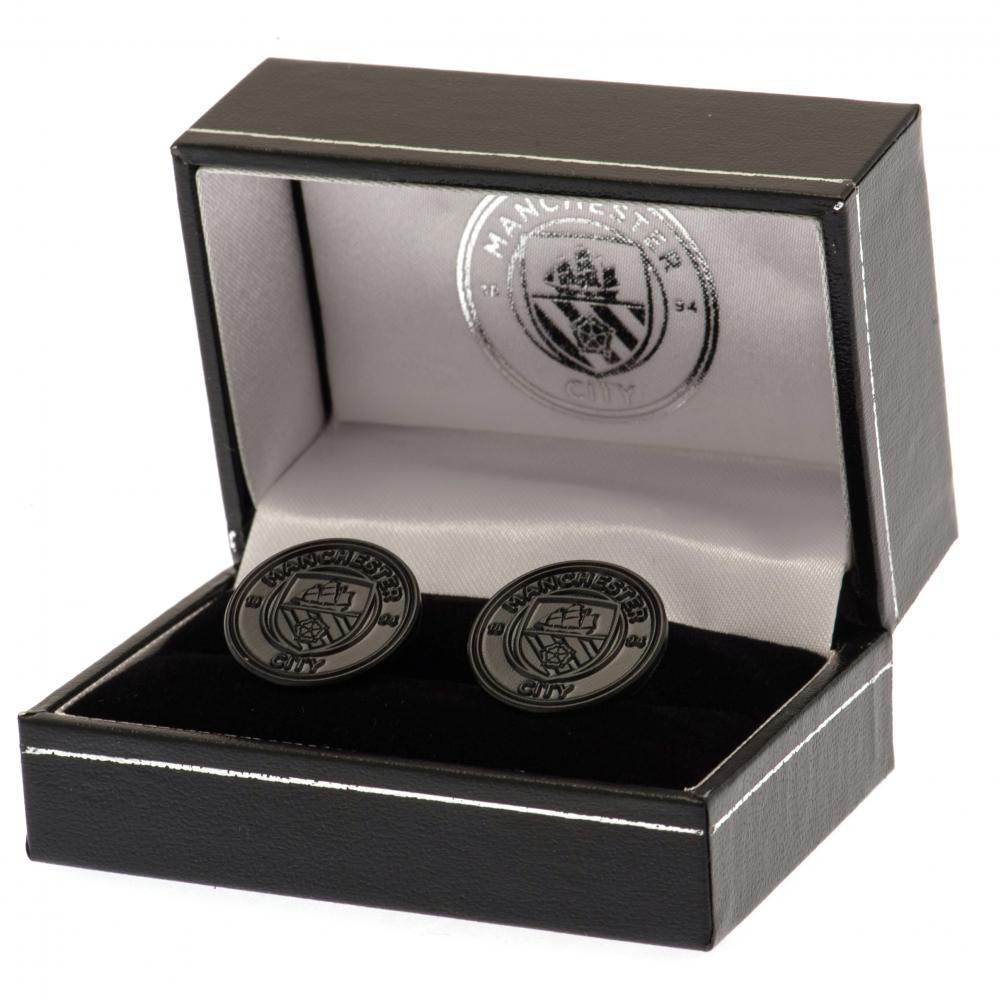 Manchester City FC Black IP Cufflinks - Gift Arch