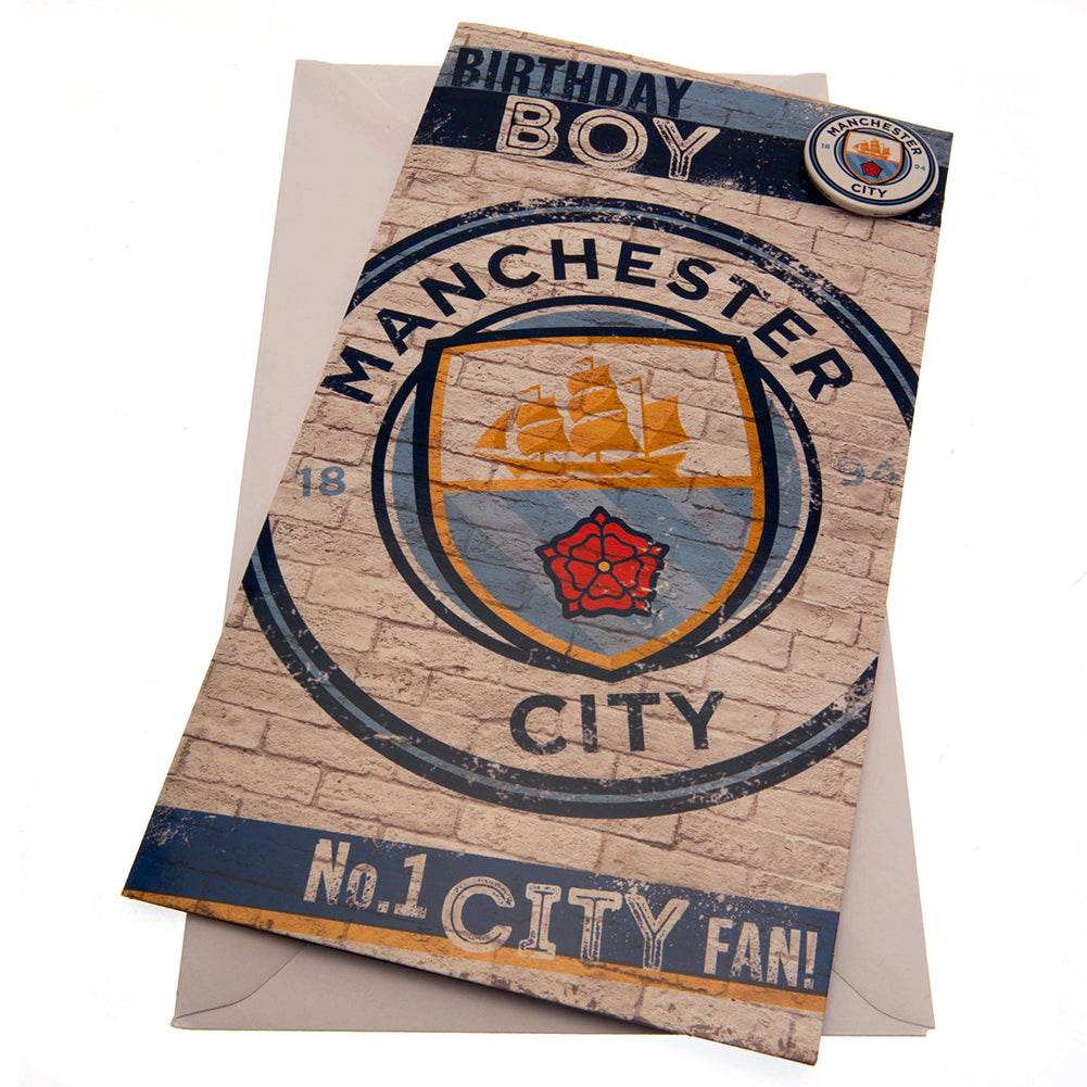 Manchester City FC Boy Birthday Card - Gift Arch