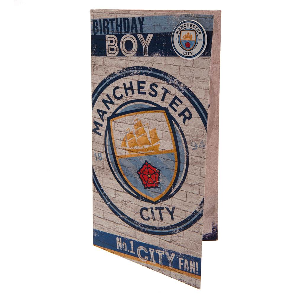 Manchester City FC Boy Birthday Card - Gift Arch