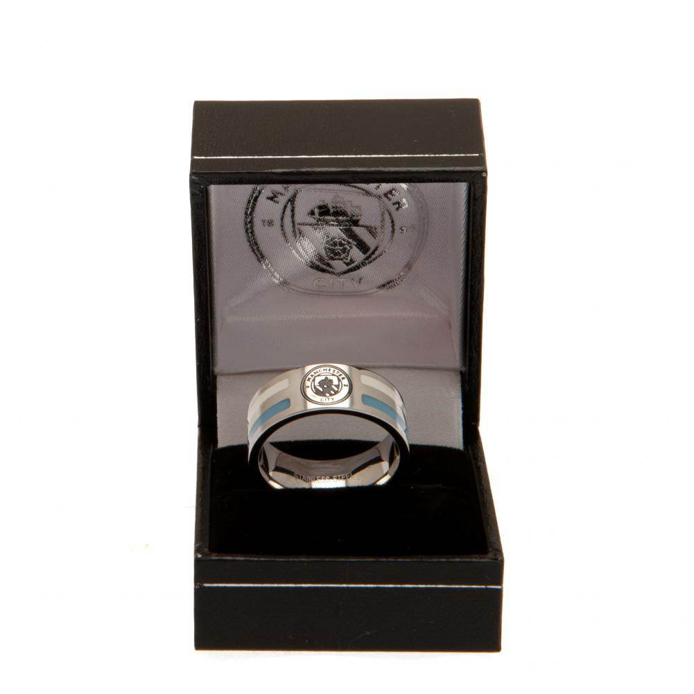 Manchester City FC Colour Stripe Ring Medium - Gift Arch