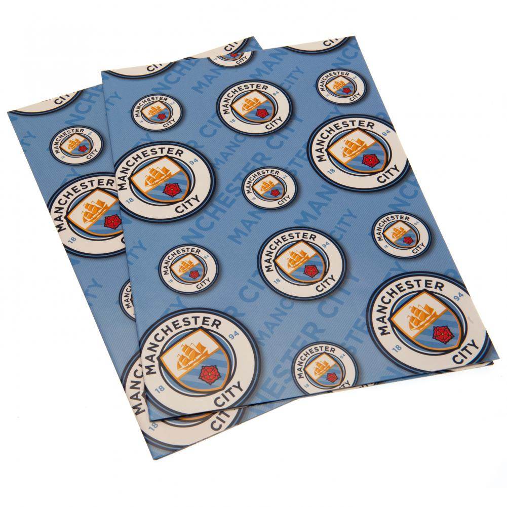 Manchester City FC Crest Gift Wrap - Gift Arch