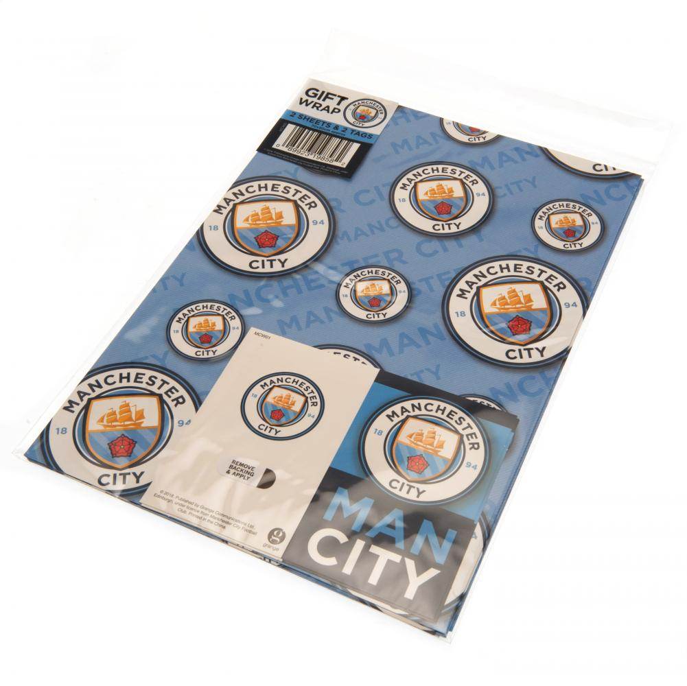 Manchester City FC Crest Gift Wrap - Gift Arch