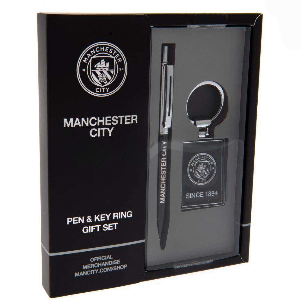 Manchester City FC Pen & Keyring Set - Gift Arch