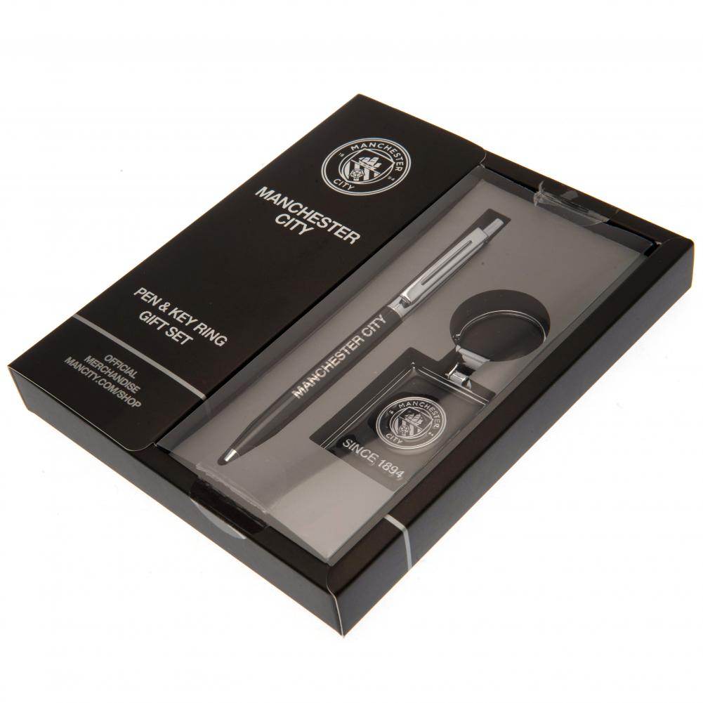 Manchester City FC Pen & Keyring Set - Gift Arch