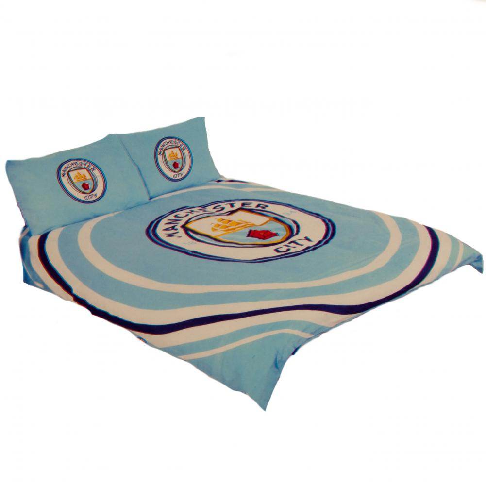 Manchester City FC Pulse Double Duvet Set - Gift Arch