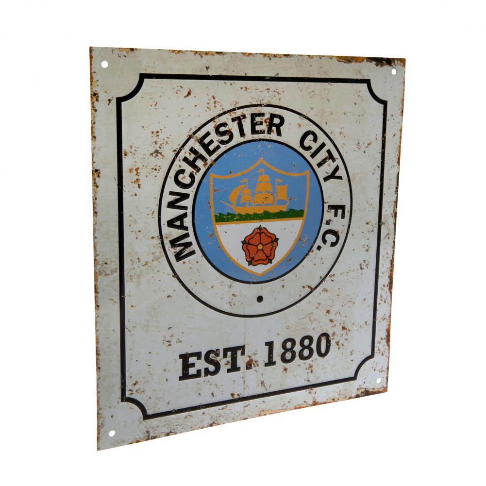 Manchester City FC Retro Logo Sign - Gift Arch