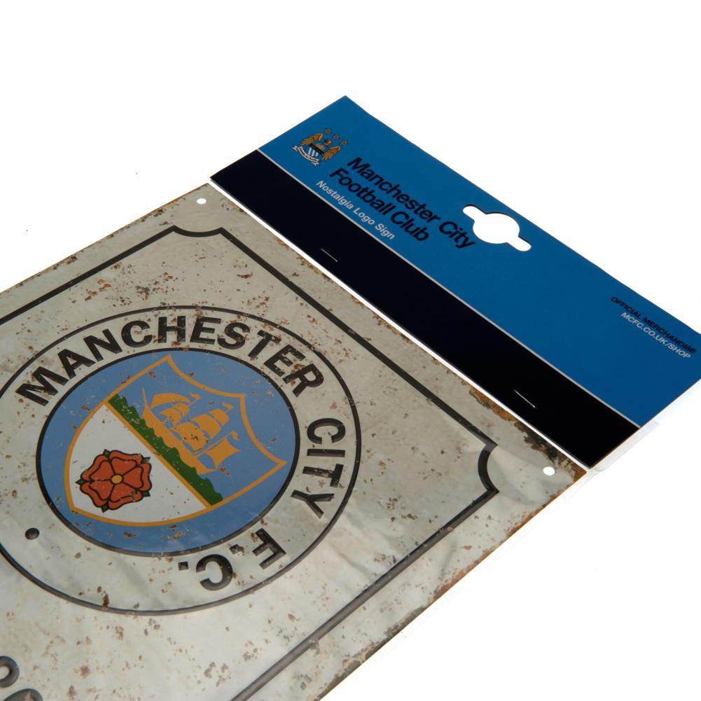 Manchester City FC Retro Logo Sign - Gift Arch