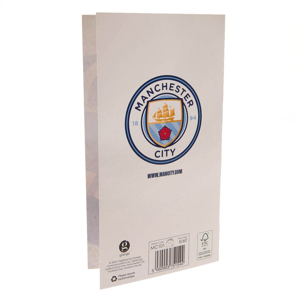 Manchester City FC Retro Shirt Birthday Card - Gift Arch