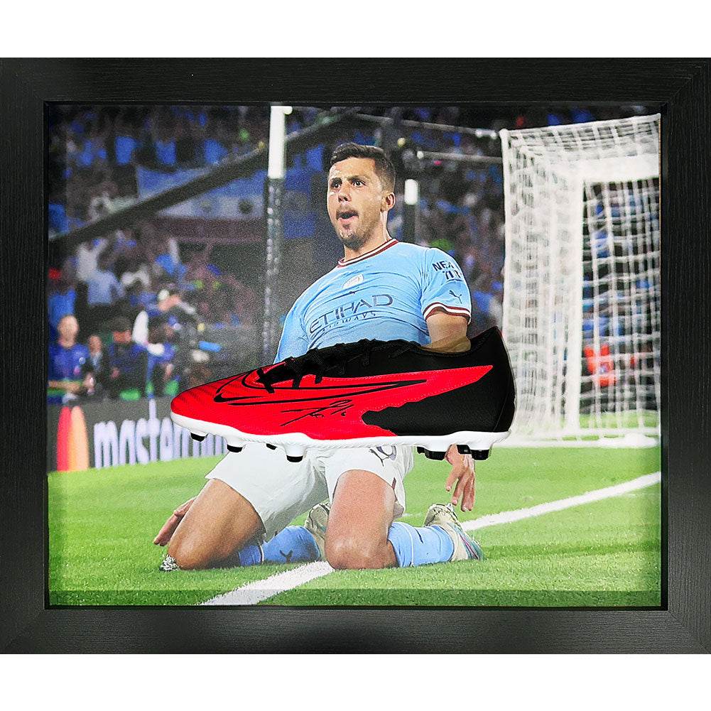 Manchester City FC Rodri Signed Boot (Framed) - Gift Arch