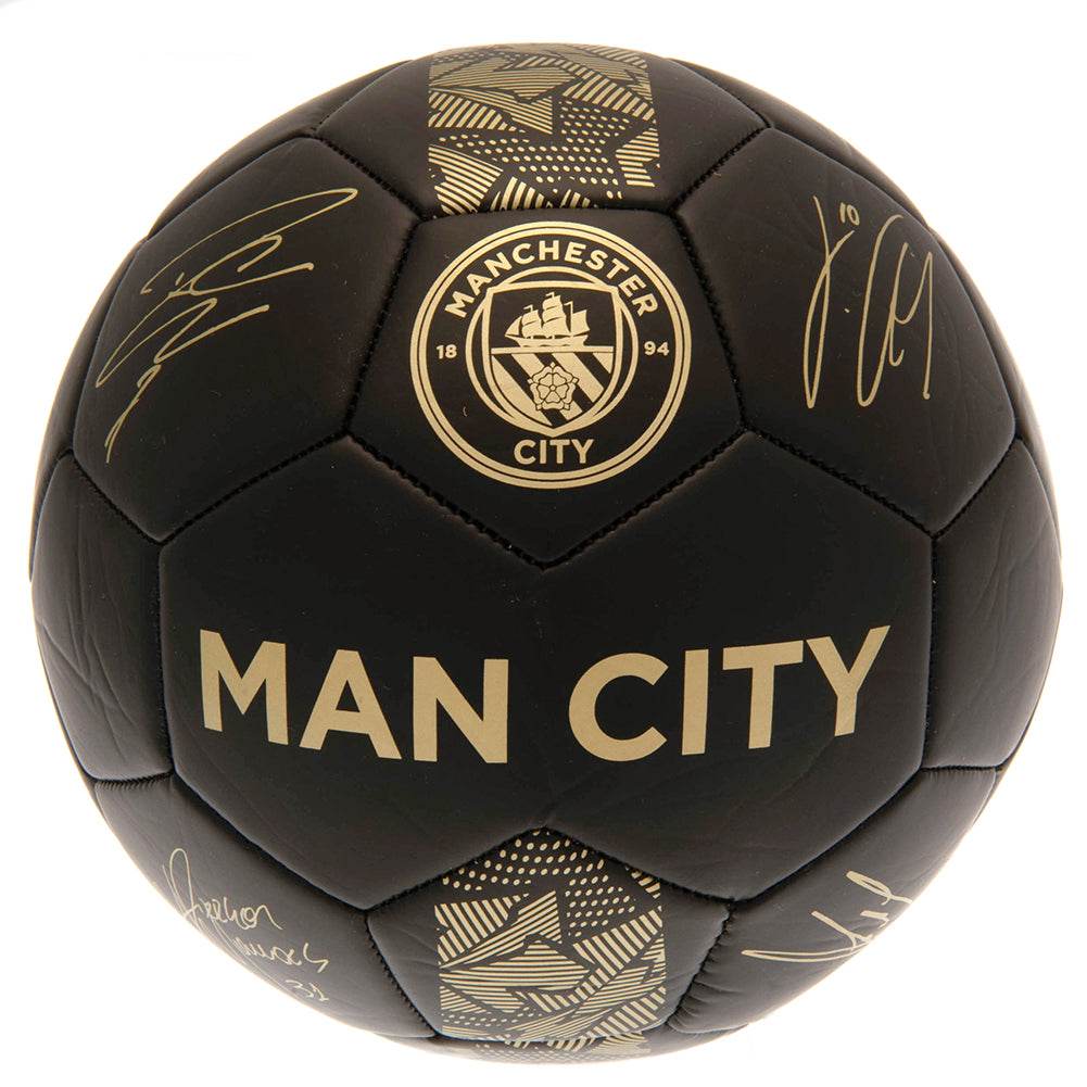 Manchester City FC Sig Gold Phantom Football - Gift Arch