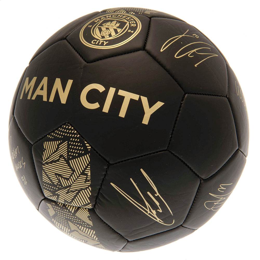 Manchester City FC Sig Gold Phantom Football - Gift Arch