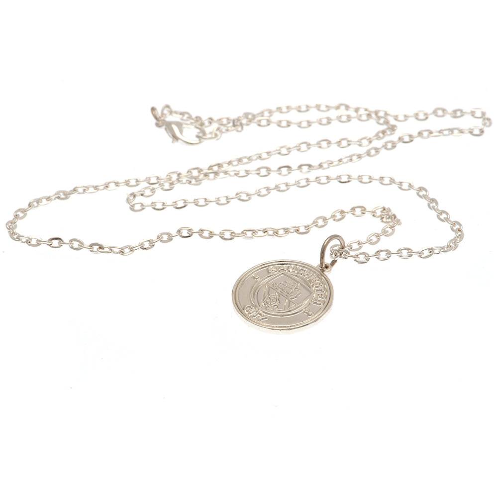 Manchester City FC Silver Plated Boxed Pendant - Gift Arch