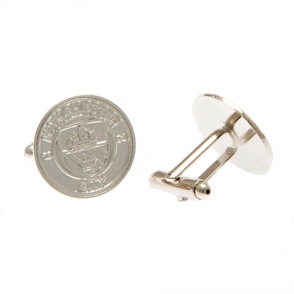 Manchester City FC Silver Plated Formed Cufflinks - Gift Arch
