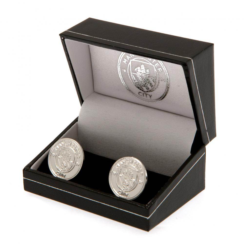 Manchester City FC Silver Plated Formed Cufflinks - Gift Arch