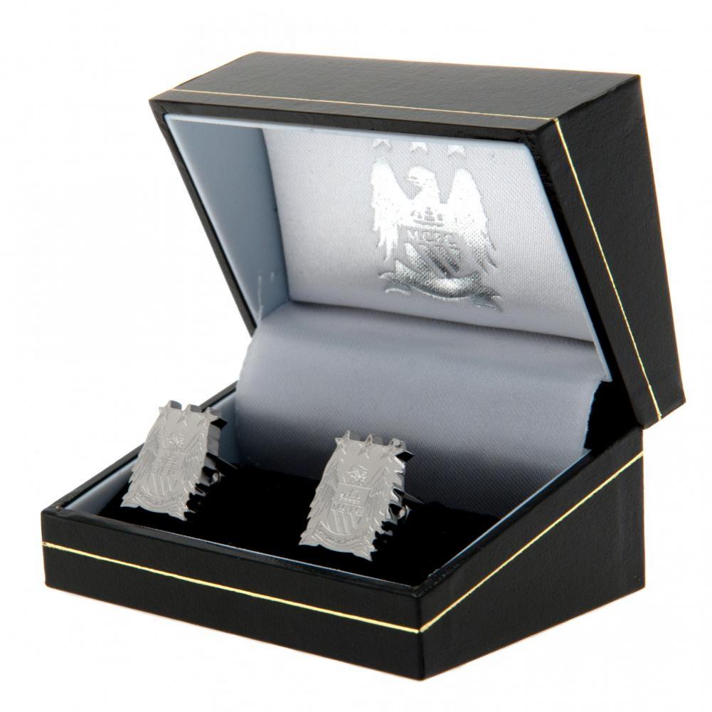 Manchester City FC Stainless Steel Formed Retro Cufflinks - Gift Arch