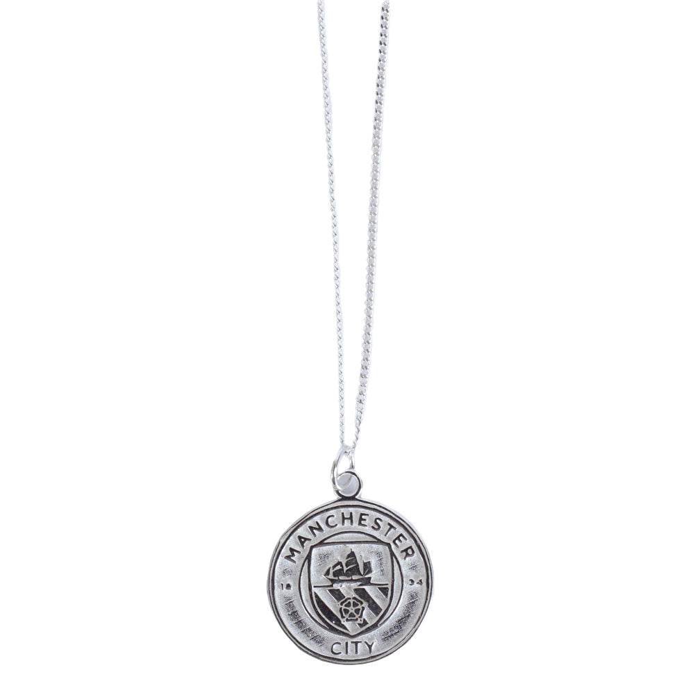 Manchester City FC Sterling Silver Pendant & Chain - Gift Arch