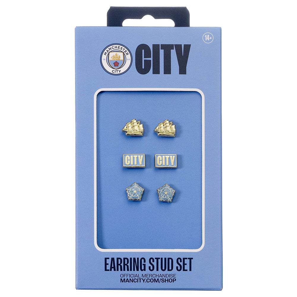Manchester City FC Stud Earring Set - Gift Arch