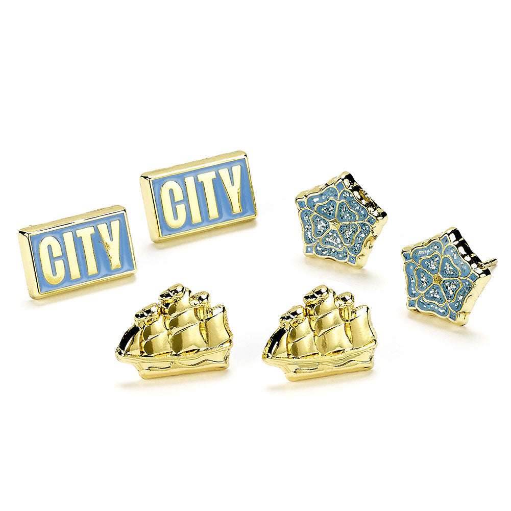 Manchester City FC Stud Earring Set - Gift Arch