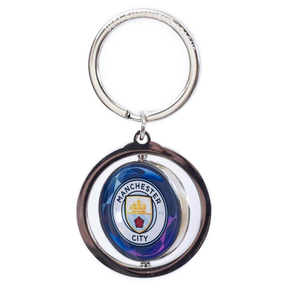 Manchester City FC UCL Spinner Keyring - Gift Arch
