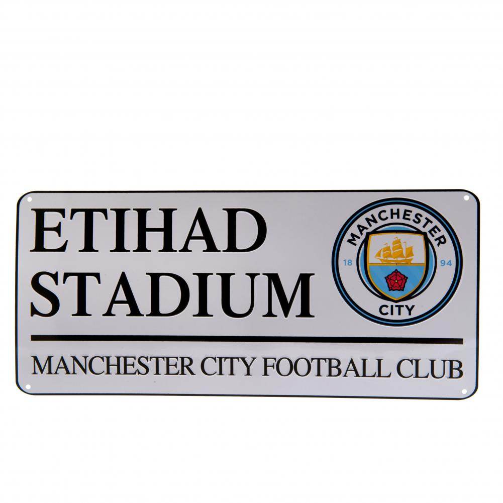 Manchester City FC White Street Sign - Gift Arch