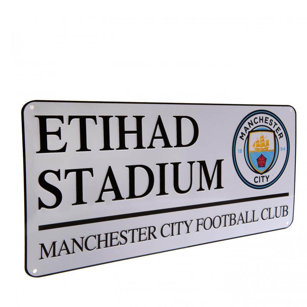 Manchester City FC White Street Sign - Gift Arch