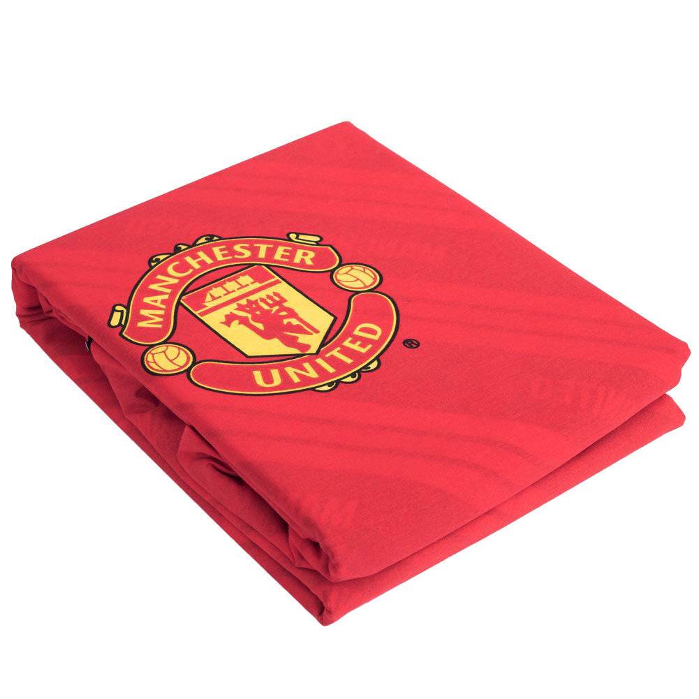 Manchester United FC Core Stripe Double Duvet Set - Gift Arch