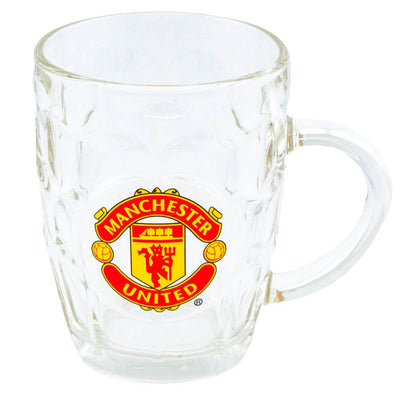 Manchester United FC Dimple Glass Tankard - Gift Arch