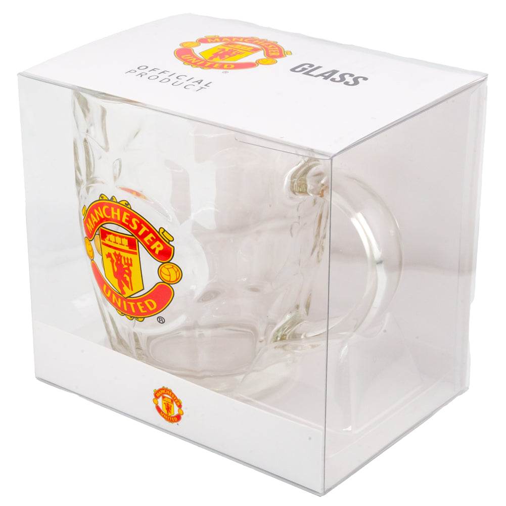 Manchester United FC Dimple Glass Tankard - Gift Arch