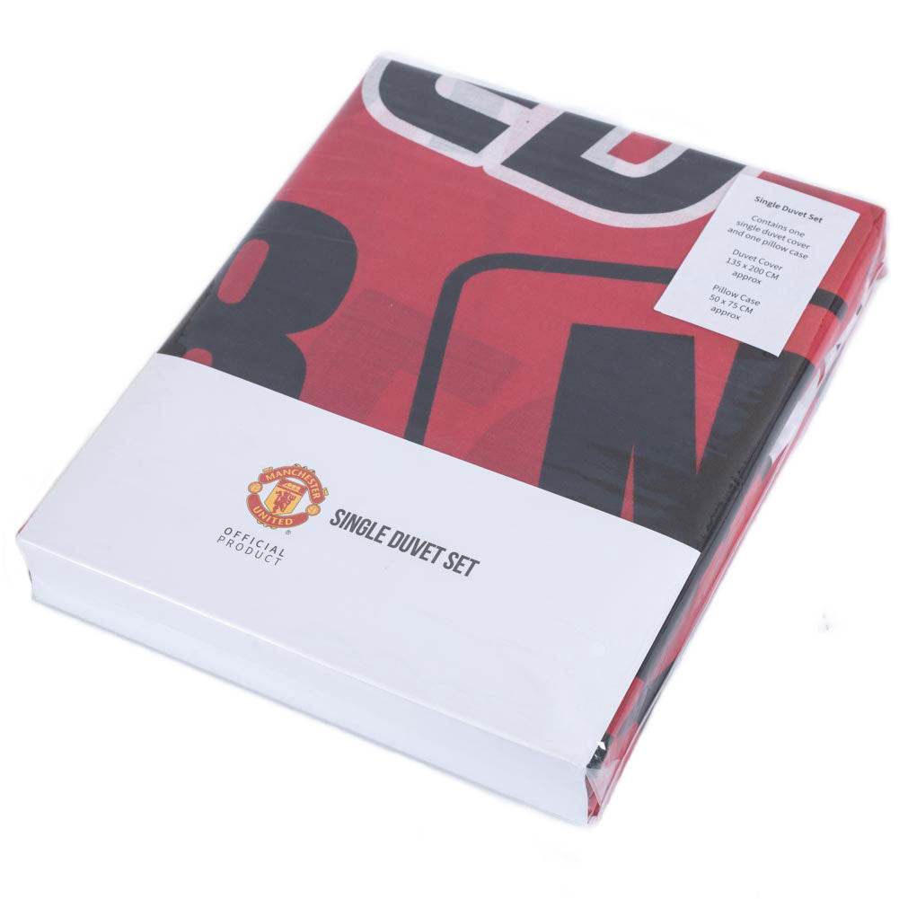 Manchester United FC Patch Single Duvet Set - Gift Arch