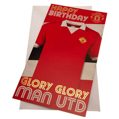 Manchester United FC Retro Shirt Birthday Card - Gift Arch