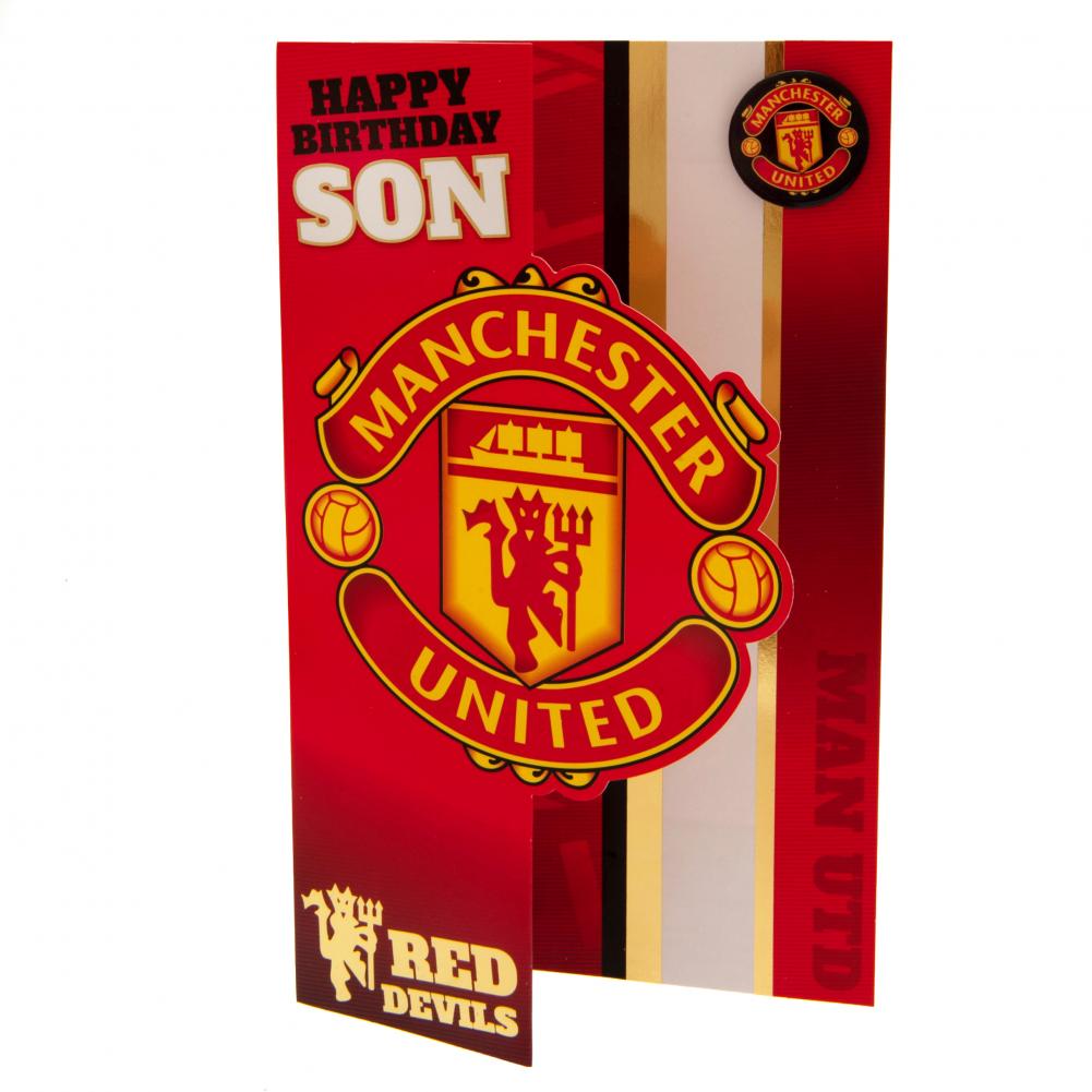 Manchester United FC Son Birthday Card - Gift Arch